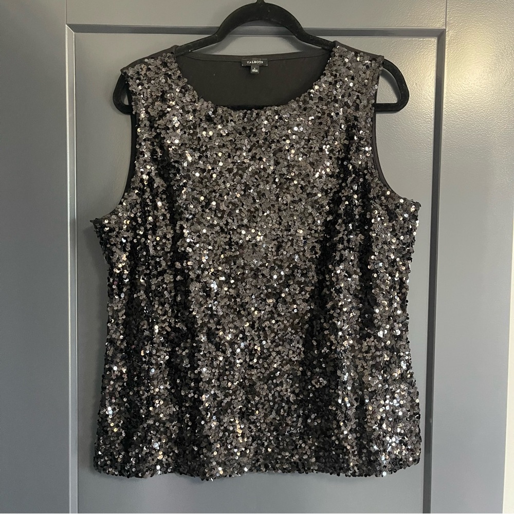 Talbots Sequin Shell Top - image 3